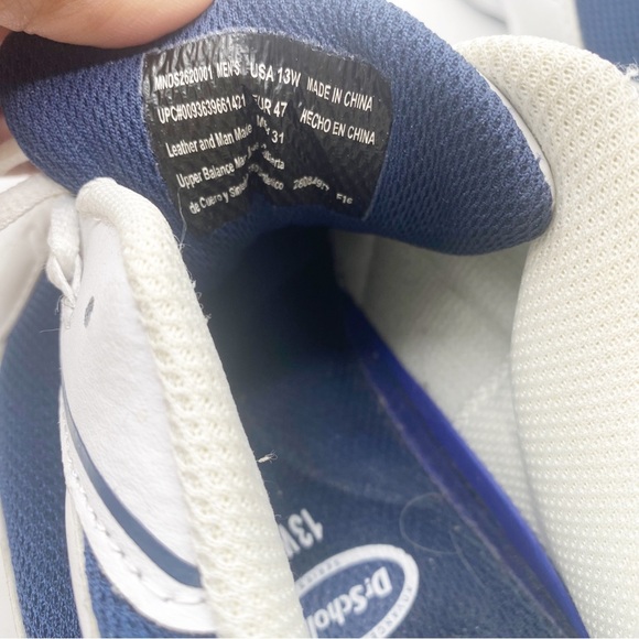 Dr Scholls Men's White and Blue Athletic Sneakers Shoes Size 13.W - Picture 9 of 10